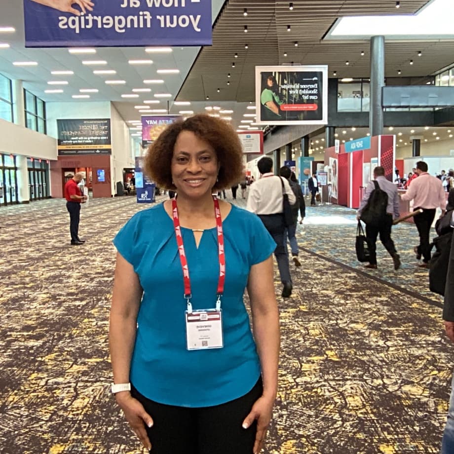 Dr. Genevieve at a community health event